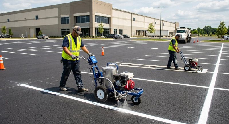 Asphalt Striping in Suwanee, GA
