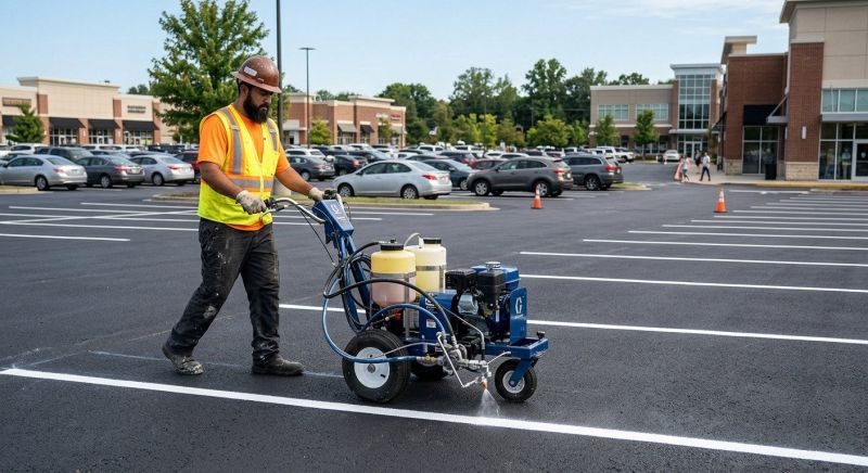Asphalt Striping in Alpharetta, GA