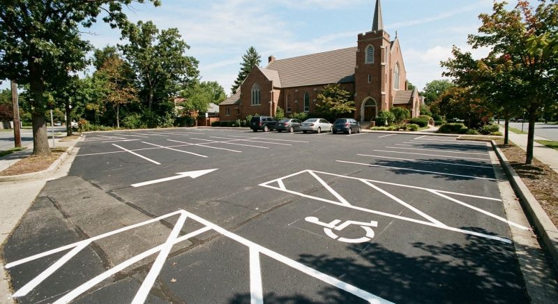 Church Parking Lot Striping in Lawrenceville, GA