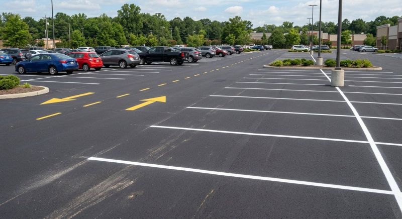 Concrete Parking Lot Striping in Lawrenceville, GA