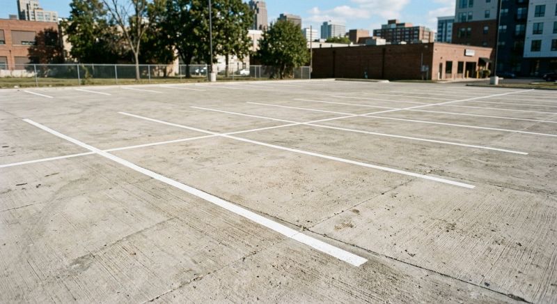 Concrete Parking Lot Striping in Roswell, GA