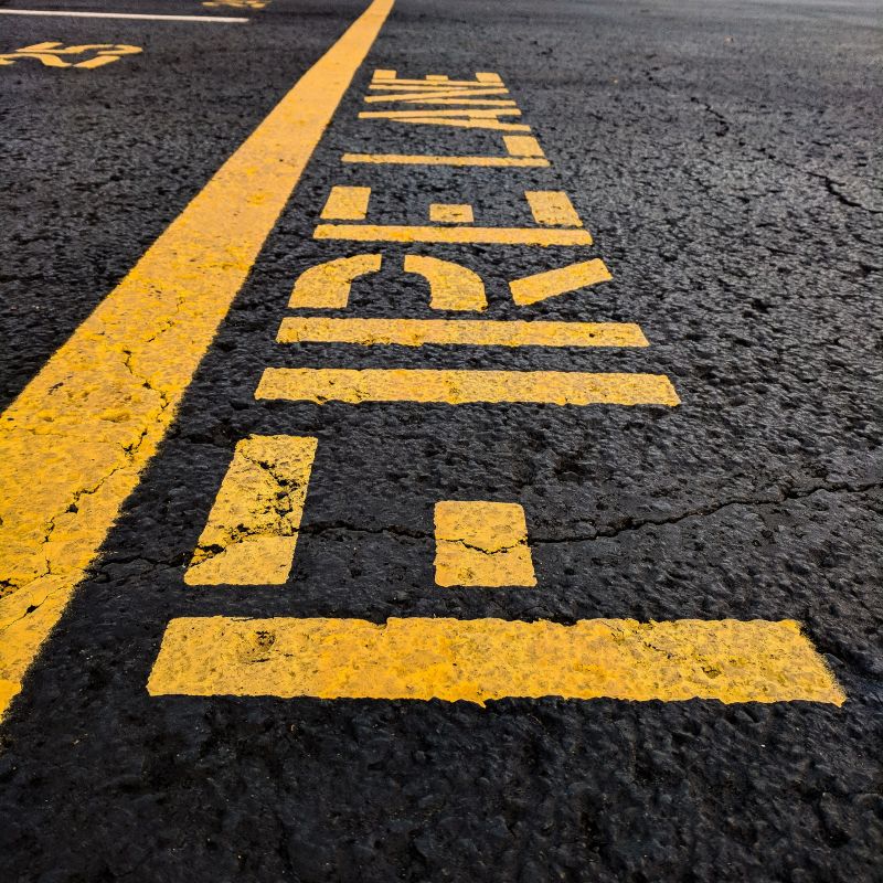 Fire Lane Marking in Roswell, GA
